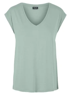Pieces, Naisten T-paita, Pckamala Tee Noos Bc Mintunvihreä