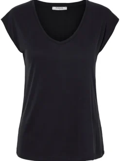 Pieces, Naisten T-paita, Pckamala Tee Noos Bc Musta