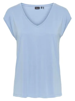 Pieces, Naisten T-paita, Pckamala Tee Noos Bc Vaaleansininen