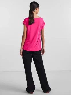 Pieces, Naisten T-paita, Pckamala Tee Noos Bc Pinkki