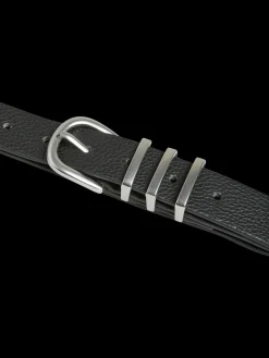 Pieces naisten vyö, PCLEA JEANS BELT Black Black W/Silver