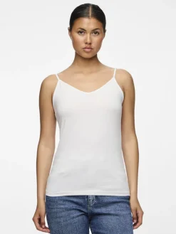 Pieces toppi, PCSIRENE SINGLET Bright White