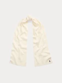 Polo Ralph Lauren huivi, WL CSHMR CSF-SCARF-OBLONG Luonnonvalkoinen
