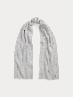 Polo Ralph Lauren huivi, WL CSHMR CSF-SCARF-OBLONG Vaaleanharmaa Melee