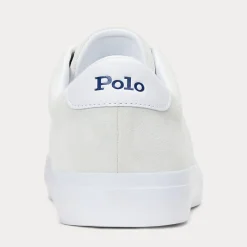 Polo Ralph Lauren kengät, LONGWOOD SUEDE SNEAKER Valkoinen