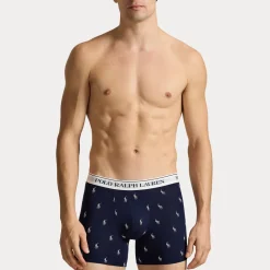 Polo Ralph Lauren Miehet Alushousut K Boxer Brief 3kpl AOP tummansininen