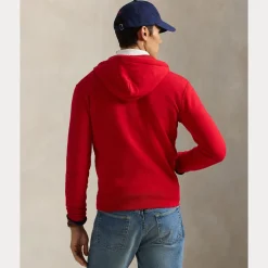Polo Ralph Lauren Miehet Vetoketjuhuppari Hood LongSleeveKnit Punainen