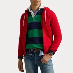 Polo Ralph Lauren Miehet Vetoketjuhuppari Hood LongSleeveKnit Punainen