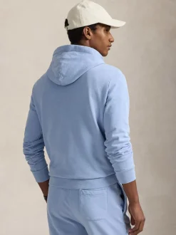 Polo Ralph Lauren miesten huppari, LOOPBACK FLEECE HOODIE Vaaleansininen