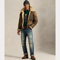 Polo Ralph Lauren miesten collegepusero, LONG SLEEVE POLO BEAR Vihreä