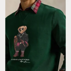Polo Ralph Lauren miesten collegepusero, LONG SLEEVE POLO BEAR Vihreä