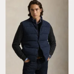 Polo Ralph Lauren Miesten liivi Houndstooth Print Estate Rib, sininen