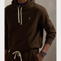 Polo Ralph Lauren miesten huppari Long Pull Over Hoodie, tummanruskea