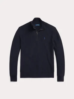 Polo Ralph Lauren miesten neule, POLO HALF ZIP Tummansininen