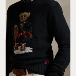 Polo Ralph Lauren miesten neulepusero Holiday Polo Bear, musta