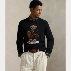 Polo Ralph Lauren miesten neulepusero Holiday Polo Bear, musta