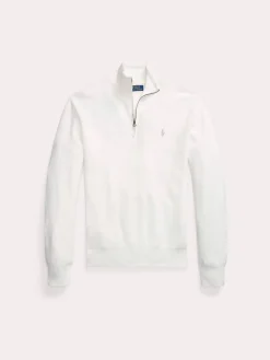 Polo Ralph Lauren miesten neule, POLO HALF ZIP Valkoinen