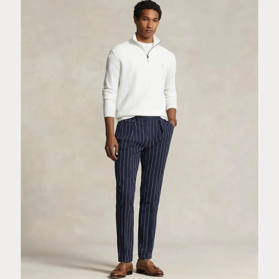 Polo Ralph Lauren miesten neule, POLO HALF ZIP Valkoinen