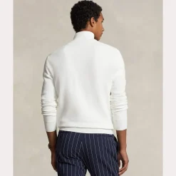 Polo Ralph Lauren miesten neule, POLO HALF ZIP Valkoinen