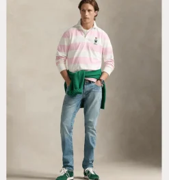 Polo Ralph Lauren miesten ruggeri, CLASSIC FIT POLO BEAR JERSEY RUGBY SHIRT Pinkki