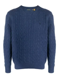 Polo Ralph Lauren miesten neulepusero LSCABLECNPP LONG SLEEVE PULLOVER, tummansininen