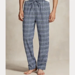 Polo Ralph Lauren miesten pyjamahousur Cotton Flannel Pajama Pant, sininen ruutu