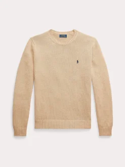 Polo Ralph Lauren Miesten Neulepusero, LONG SLEEVE-SWEATER Beige
