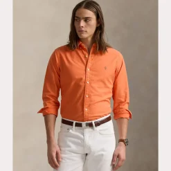Polo Ralph Lauren miesten kauluspaita, LONG SLEEVE-SPORT SHIRT Oranssi