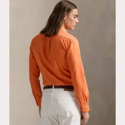 Polo Ralph Lauren miesten kauluspaita, LONG SLEEVE-SPORT SHIRT Oranssi