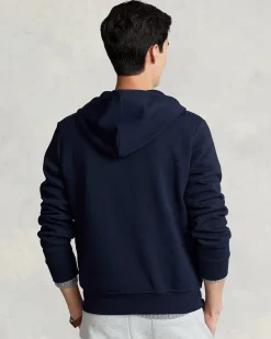 Polo Ralph Lauren Miesten Huppari, DOUBLE KNIT HOODIE FULL ZIP ATHLETIC Tummansininen