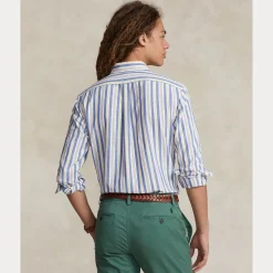 Polo Ralph Lauren miesten kauluspaita, LONG SLEEVE-SPORT SHIRT Sininen Kuosi