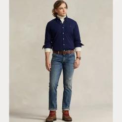 Polo Ralph Lauren Miesten paidat Long Sleeve Sport Shirt tummansininen