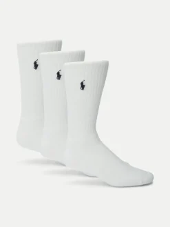 Polo Ralph Lauren Miesten Sukat 3-Pack, POLO TENNIS SOCK Valkoinen