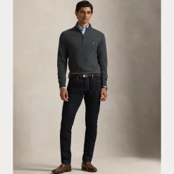 Polo Ralph Lauren Miesten Neulepusero LS HZ PP-LONG SLEEVE-PULLOVER, tummanharmaa