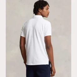 Polo Ralph Lauren miesten pikeepaita, SLIM FIT MESH POLO Valkoinen