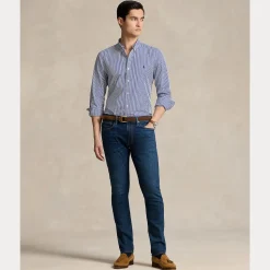 Polo Ralph Lauren miesten kauluspaita, LONG SLEEVE-SPORT SHIRT Sininen