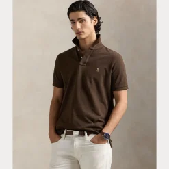 Polo Ralph Lauren miesten pikeepaita POLO PIKEE CUSTOM SLIM, tummanruskea