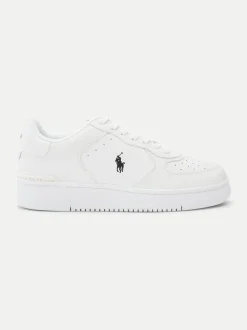 Polo Ralph Lauren Miesten Kengät, MASTERS CRT-SNEAKERS-LOW TOP LACE ALL WHITE Valkoinen