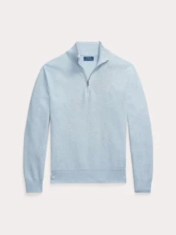 Polo Ralph Lauren miesten neule, POLO HALF ZIP Keskisininen