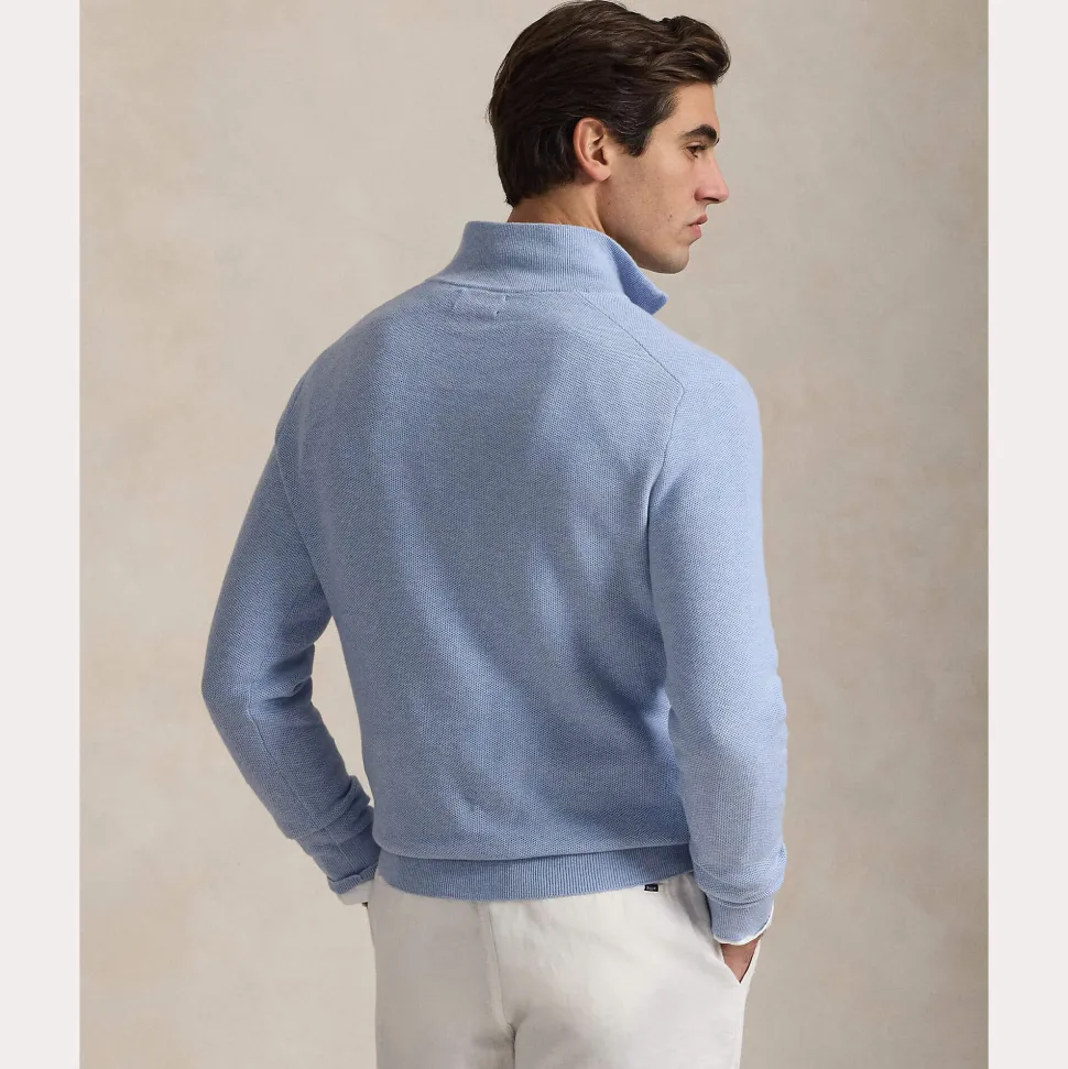 Polo Ralph Lauren miesten neule, POLO HALF ZIP Keskisininen