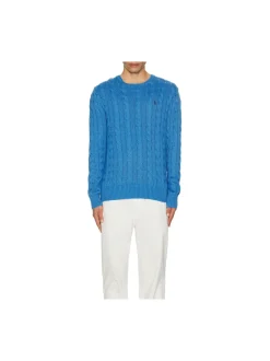 Polo Ralph Lauren miesten neule, CABLE-KNIT COTTON SWEATER Keskisininen