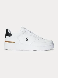 Polo Ralph Lauren Miesten Kengät, MASTERS CRT-SNEAKERS-LOW TOP LACE BLACK WHITE Valkoinen