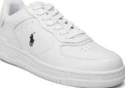 Polo Ralph Lauren Miesten Kengät, MASTERS CRT-SNEAKERS-LOW TOP LACE BLACK WHITE Valkoinen