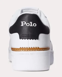 Polo Ralph Lauren Miesten Kengät, MASTERS CRT-SNEAKERS-LOW TOP LACE BLACK WHITE Valkoinen