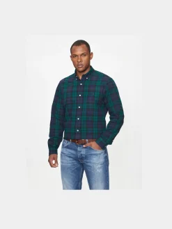 Polo Ralph Lauren Miesten Kauluspaita, K CLASSIC FIT PLAID OXFORD SHIRT Vihreä Ruutu