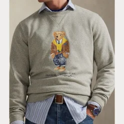 Polo Ralph Lauren miesten collegepaidat Polo Bear Fleece Sweatshirt, vaaleanharmaa