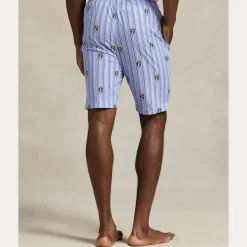 Polo Ralph Lauren miesten pyjamahousut K Sleep Short Sleep Bottom, raidallinen sininen