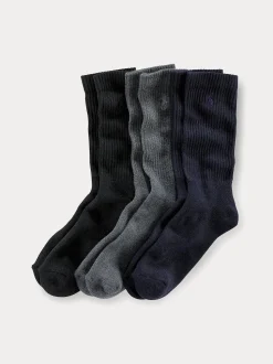 Polo Ralph Lauren Miesten Sukat 3-Pack, POLO TENNIS SOCK Musta
