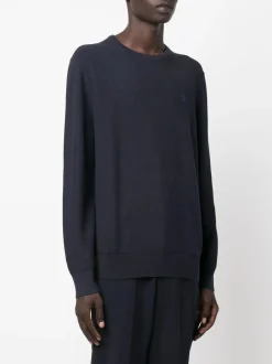 Polo Ralph Lauren miesten pusero, TEXTURED COTTON CREWNECK SWEATER Tummansininen