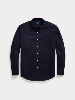 Polo Ralph Lauren miesten kauluspaita Custom Fit Carment-dyed Oxford Shirt, tummansininen